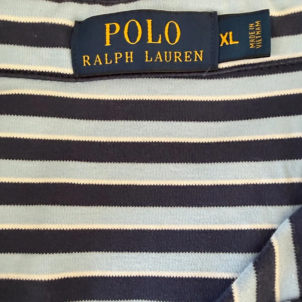 Polo Ralph Lauren Striped Polo Navy Blue XL
